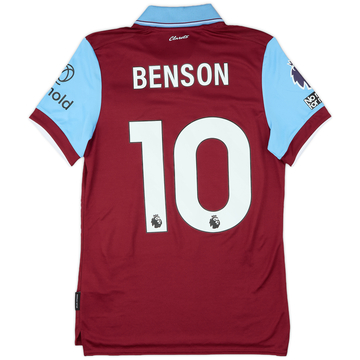 2023-24 Burnley Match Issue Home Shirt Benson #10