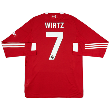 2025-26 Liverpool Authentic Home L/S Shirt Wirtz #7 