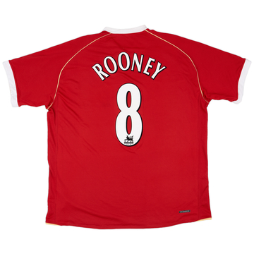 2006-07 Manchester United Home Shirt Rooney #8 - 7/10 - (XXL)