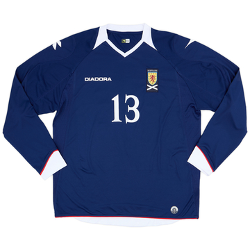 2008-09 Scotland Home L/S Shirt #13 - 8/10 - (XXL)