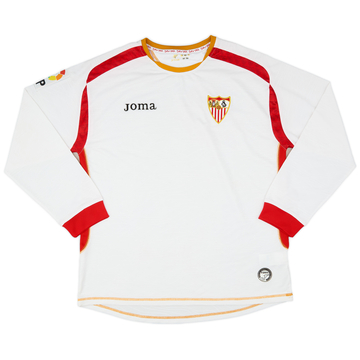 2008-09 Sevilla Home L/S Shirt - 8/10 - (M)