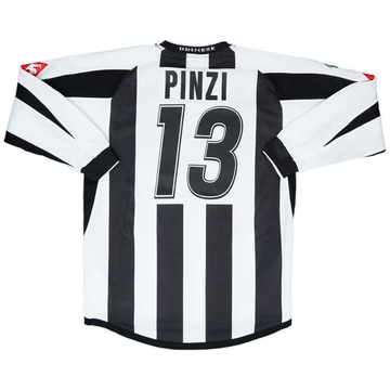 2003-04 Udinese Match Issue Home L/S Shirt Pinzi #13