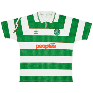 1991-92 Celtic Home Shirt - 8/10 - (L)