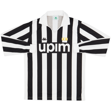 1989-90 Juventus Basic Home L/S Shirt - 9/10 - (XL)