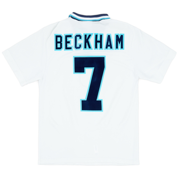 1995-97 England Home Shirt Beckham #7 - 8/10 - (M)