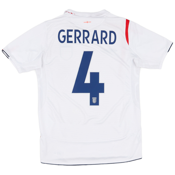 2005-07 England Home Shirt Gerrard #4 - 7/10 - (S)