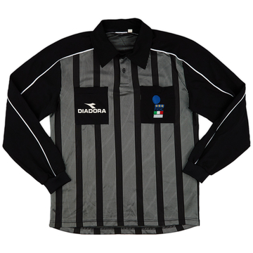 1999-00 Italy FIGC Diadora Referee L/S Shirt - 8/10 - (XL)