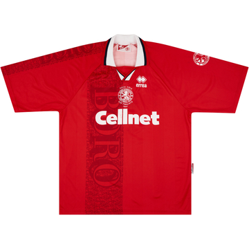 1996-97 Middlesbrough Player Issue League Cup Final Home Shirt Morris #26