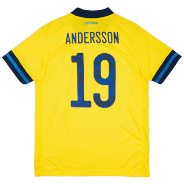 2020 Sweden Player Issue Home Shirt Andersson #19