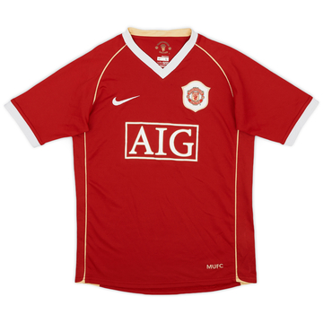 2006-07 Manchester United Home Shirt - 8/10 - (L.Boys)