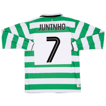 2004-05 Celtic Home L/S Shirt Juninho #7 - 7/10 - (L)