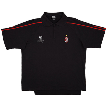 2004-05 AC Milan adidas CL 1/4 Zip Polo Shirt - 9/10 - (XXL)