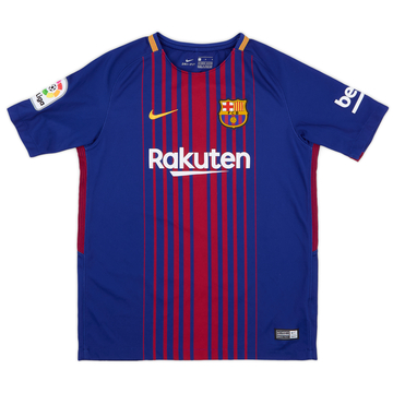 2017-18 Barcelona Home Shirt - 9/10 - (L.Boys)