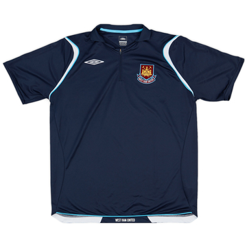 2008-09 West Ham Umbro 1/4 Zip Training Shirt - 8/10 - (XL)