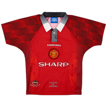 1996-98 Manchester United Home Shirt - 10/10 - (S.Boys)