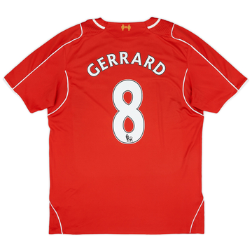 2014-15 Liverpool Home Shirt Gerrard #8 - 5/10 - (XL)