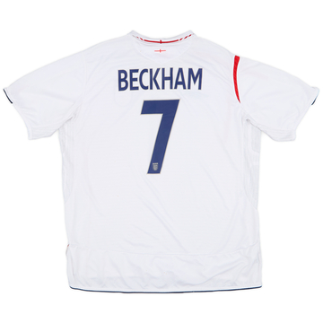 2005-07 England Home Shirt Beckham #7 - 6/10 - (XXL)