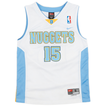 2003-04 Denver Nuggets Anthony #15 Nike Swingman Home Jersey - 8/10 - (S.Boys)