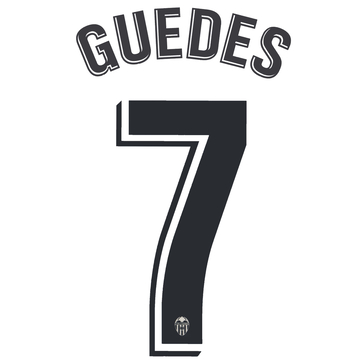 2020-21 Valencia Home Guedes #7 Name Set