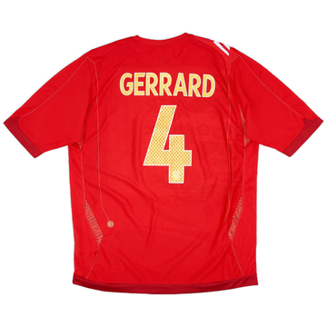 2006-08 England Away Shirt Gerrard #4 - 8/10 - (L)