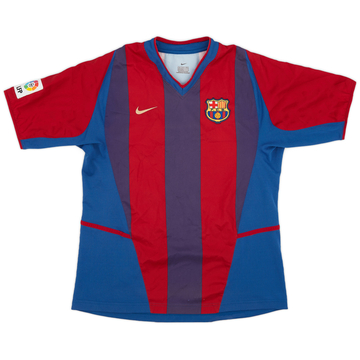 2002-03 Barcelona Home Shirt - 8/10 - (XL.Boys)