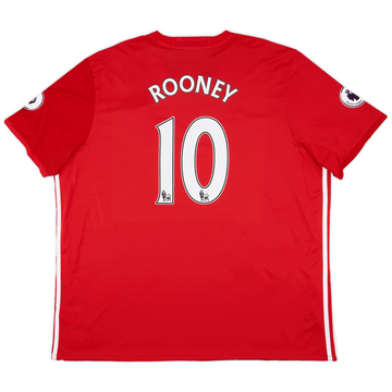 2016-17 Manchester United Home Shirt Rooney #10 - 9/10 - (3XL)