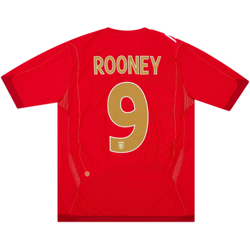 2006-08 England Away Shirt Rooney #9VS