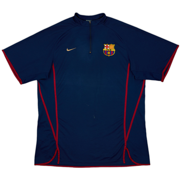 2002-03 Barcelona Nike 1/4 Zip Polo Shirt - 8/10 - (L)