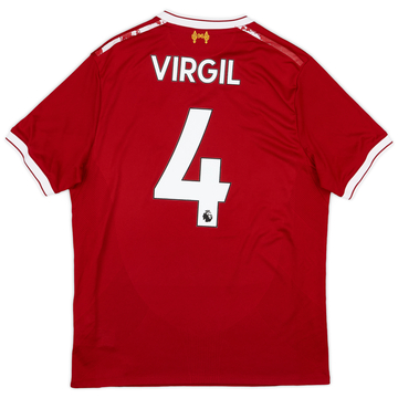 2017-18 Liverpool 125 Years Home Shirt Virgil #4 - 5/10 - (M)