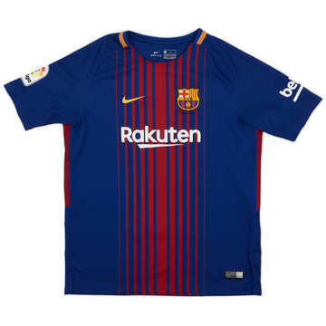 2017-18 Barcelona Home Shirt - 8/10 - (XL.Boys)