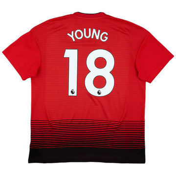 2018-19 Manchester United Home Shirt Young #18 - 9/10 - (L)