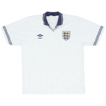 1990-92 England Home Shirt - 8/10 - (M)