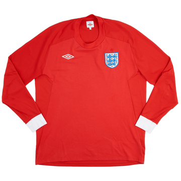 2010-11 England Away L/S Shirt - 9/10 - (XL)