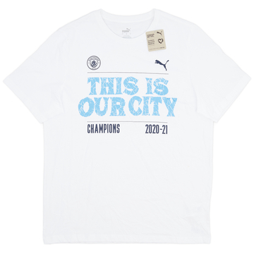 2020-21 Manchester City Puma "Champions 2020-21" Graphic Tee (L)