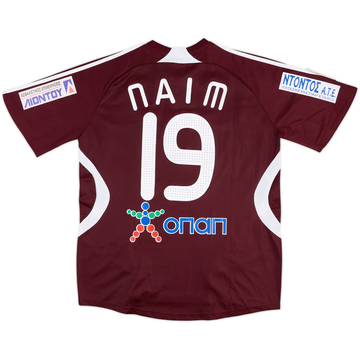 2009-10 AEL Larissa Match Issue Home Shirt Naim #19