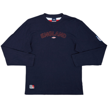 2004-06 England Umbro Cotton L/S Tee - 8/10 - (M)