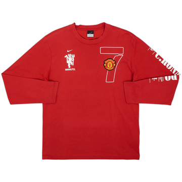 2006-07 Manchester United Nike Cotton L/S Tee #7 - 9/10 - (L)