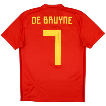 2018-19 Belgium Home Shirt De Bruyne #7 - 6/10 - (S)