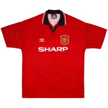 1994-96 Manchester United Home Shirt - 9/10 - (XL)
