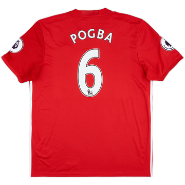 2016-17 Manchester United Home Shirt Pogba #6 - 8/10 - (XL)