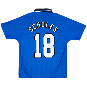 1996-98 Manchester United Third Shirt Scholes #18 - 8/10 - (M)