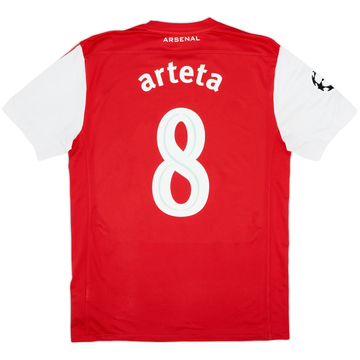 2011-12 Arsenal Home Shirt Arteta #8 - 6/10 - (M)