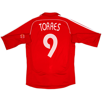 2006-08 Liverpool Home L/S Shirt Torres #9 - 6/10 - (M)