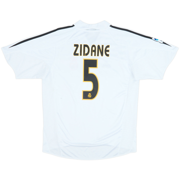 2004-05 Real Madrid Home Shirt Zidane #5 - 7/10 - (M)
