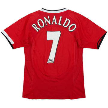 2004-06 Manchester United Home Shirt Ronaldo #7 - 7/10 - (M.Boys)