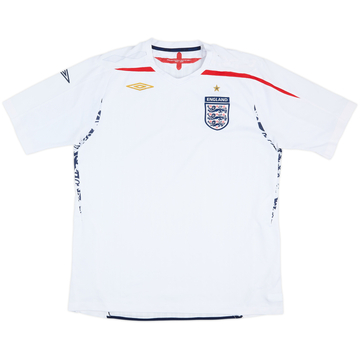 2007-09 England Home Shirt - 4/10 - (XL)