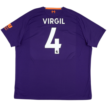 2018-19 Liverpool Away Shirt Virgil #4 - 8/10 - (XXL)