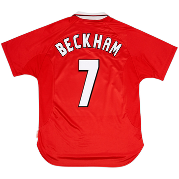 1997-00 Manchester United CL Shirt Beckham #7 - 8/10 - (L)