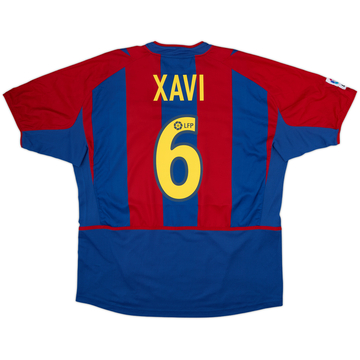 2002-03 Barcelona Home Shirt Xavi #6 - 9/10 - (XL)