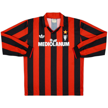 1990-91 AC Milan Home L/S Shirt - 9/10 - (L)